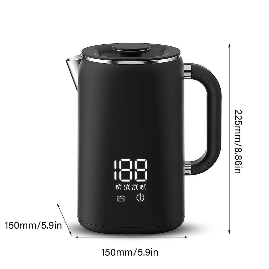 1.7L Electric Kettle Large Capacity Thermostatic Kettle Automatic Heat Preservation Teapot 304 Stainless Steel Liner Health Pot
