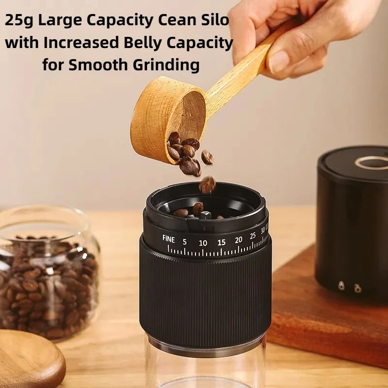New Portable Electric\Manual Coffee Bean Grinder Household 30 Gears Externally Adjustable Coffee Machine Rechargeable Grinders
