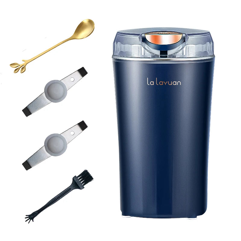 Coffee Bean Grinder Electric, Food Processor, Food Mixer, 200W Powerful Spice Grinder Electric, 12 Cups/2.7oz,with Brush,Black