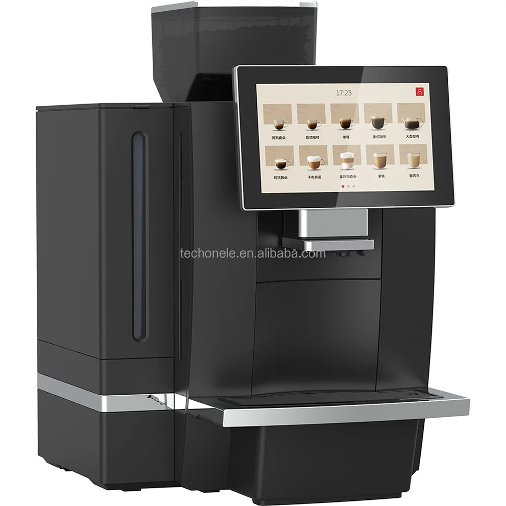 Fully Automatic Espresso Coffee Maker - Professional Bean-to-Cup Machine (Touch Screen Control, 19Bar Pressure, Self-Cleaning）