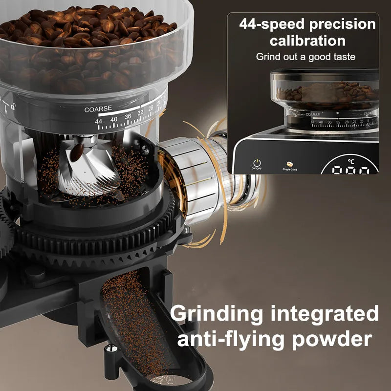 Home Espresso Machine with Grinder, 20Bar Pressure, Dual Temperature Control for Hot/Cold Brew, Compact Semi-Automatic Coffee Ma