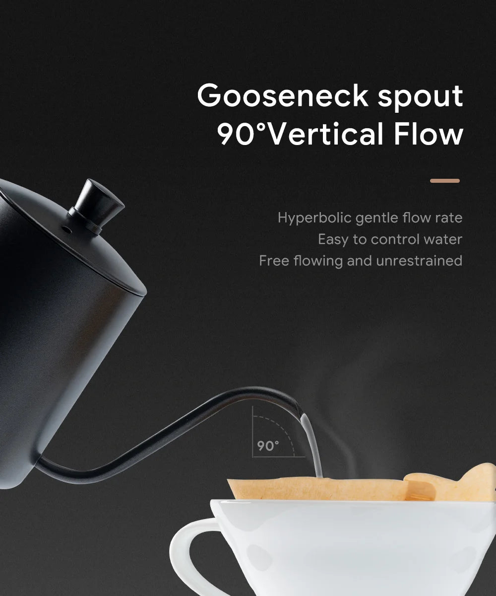 Stainless Coffee Pot/Coffee Pour Over 350/ 600ml Kettle wit Anti-scald Rope Premium Pour Over Kettle Stovetop Coffee Drip Kettle