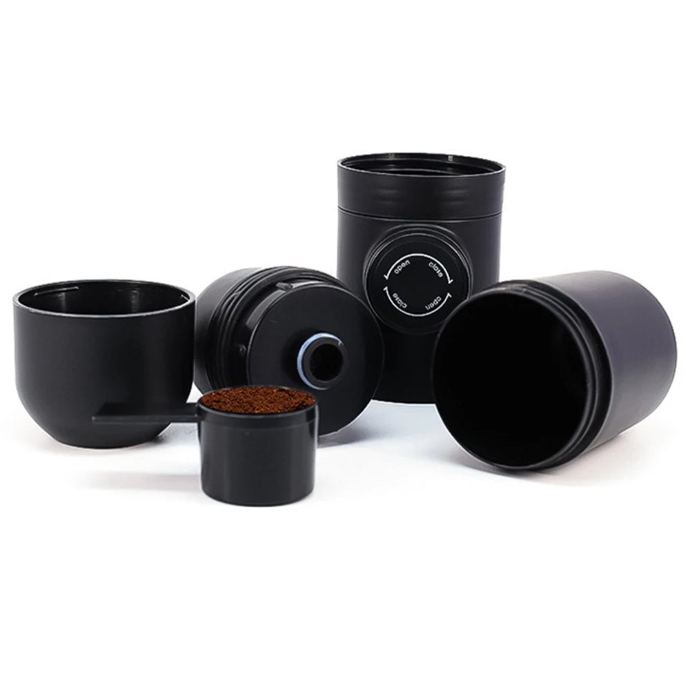 Manual pressurized coffee machine, small and portable handheld espresso machine for household, travel, and picnic use